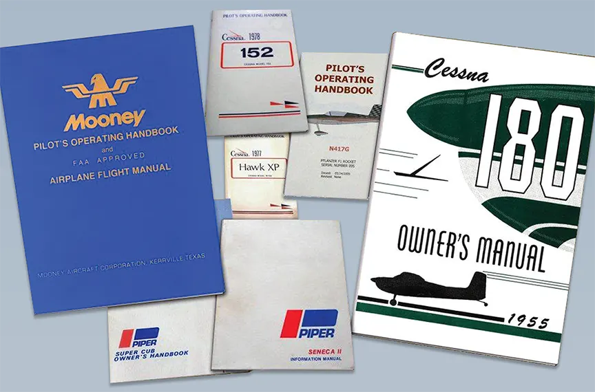 Airplane Flight Manuals (AFM) and the Pilot Operating Handbook (POH) for each individual aircraft explain the required items for inspection