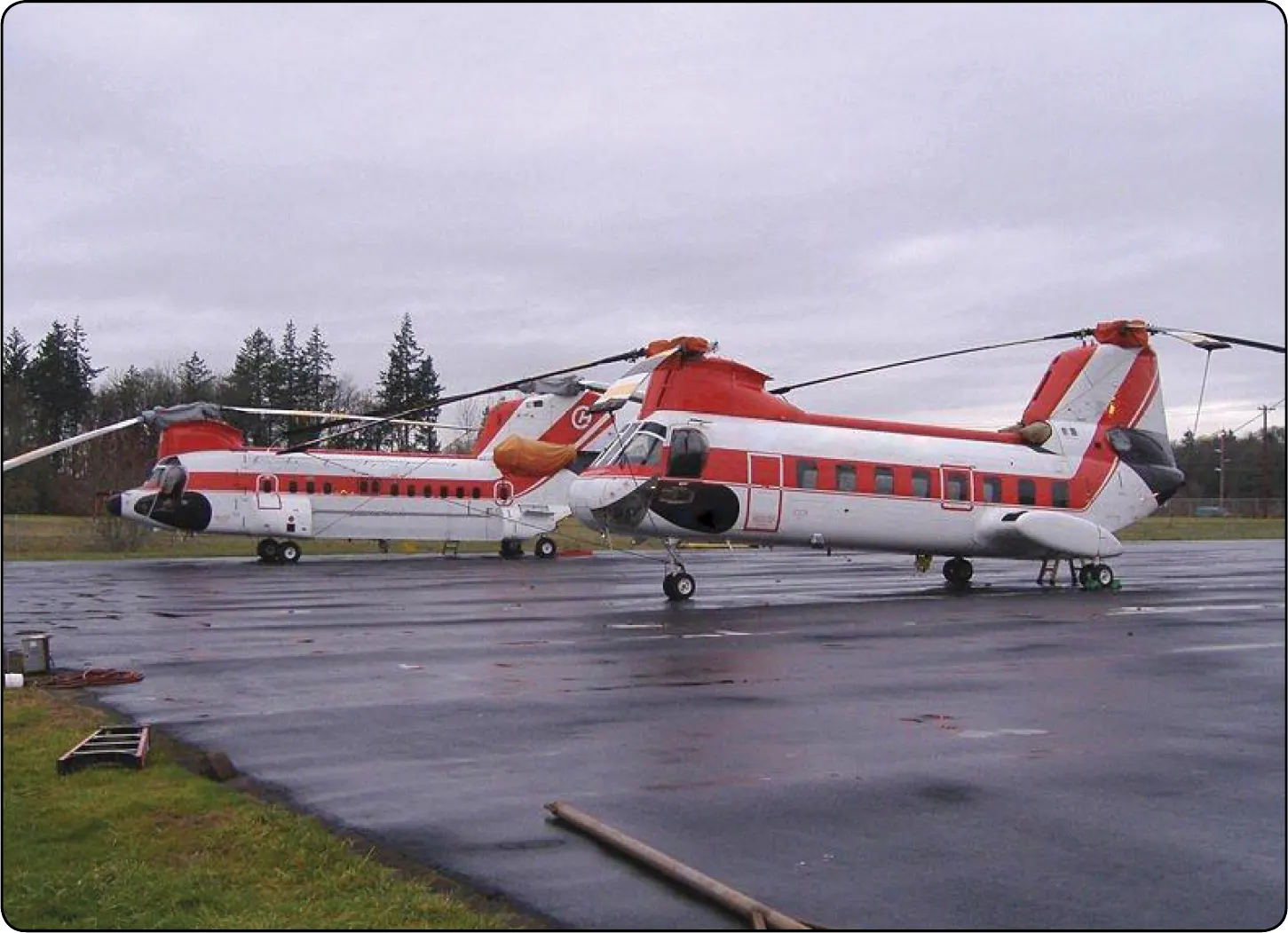 Tandem rotor or dual rotor helicopters