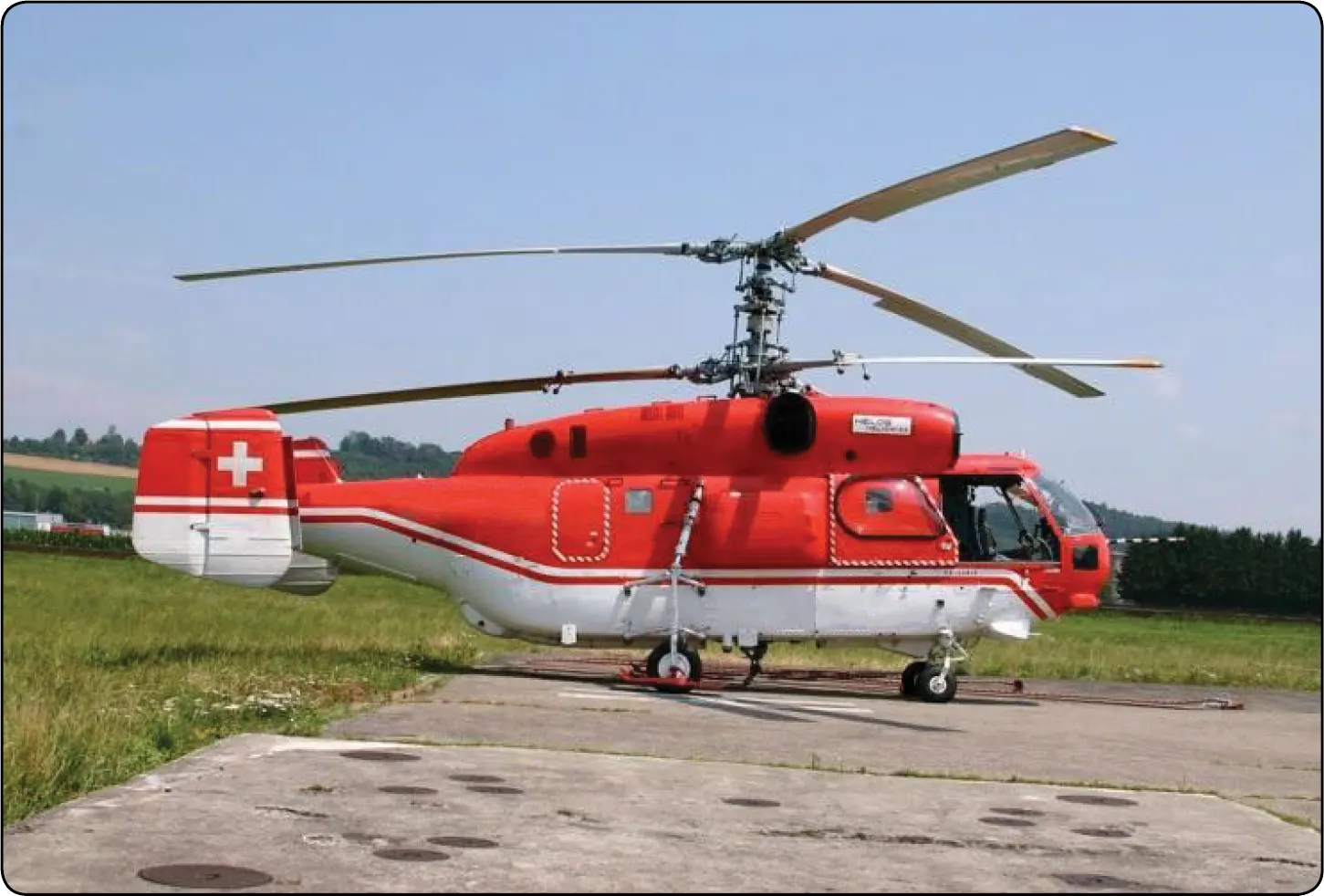 Russian Kamov coaxial rotors helicopter