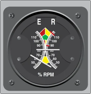 Helicopter engine and rotor rpm gauge