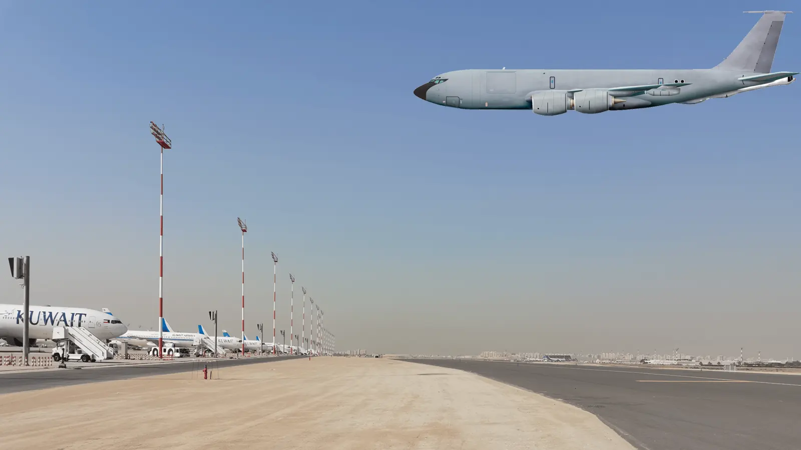 KC-135 aircraft landing