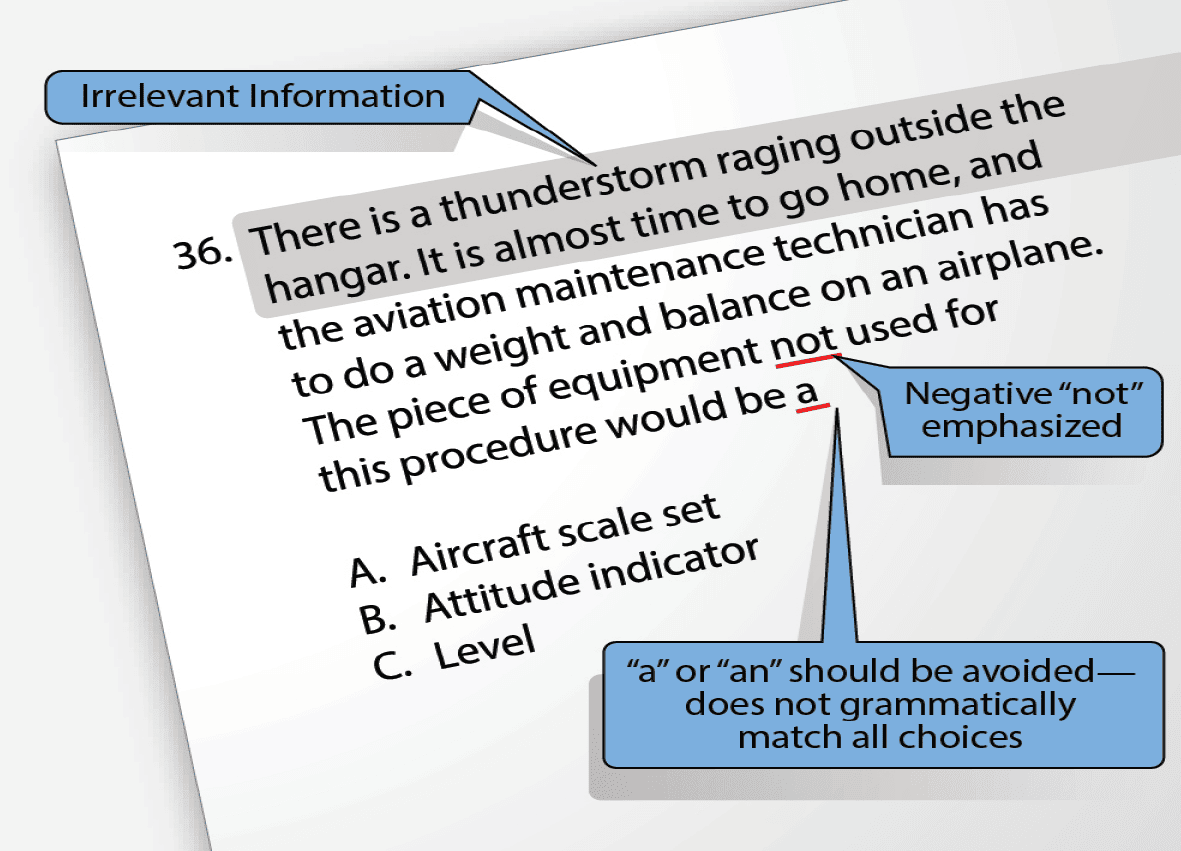 This is an example of a multiple choice question with a poorly written stem Developing a Test Item Bank