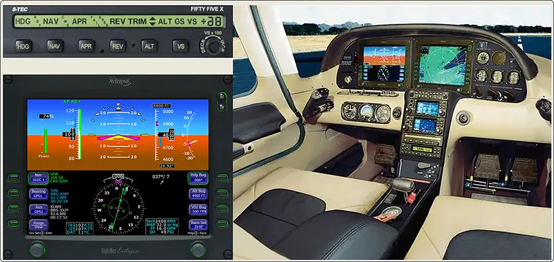 The S-TEC/Meggit Corporation Integrated Autopilot installed in the Cirrus