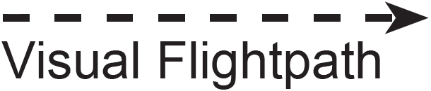 Instrument approach visual flightpath segment