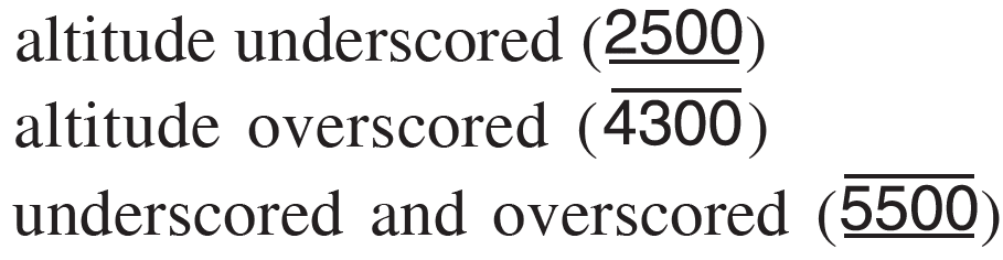 altitude within the range of the two numbers